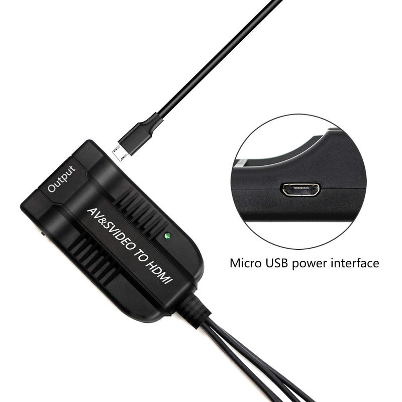 HDSUNWSTD Male AV to HDMI Converter, Supports PAL, NTSC, 1080p/720p Output - Image 3